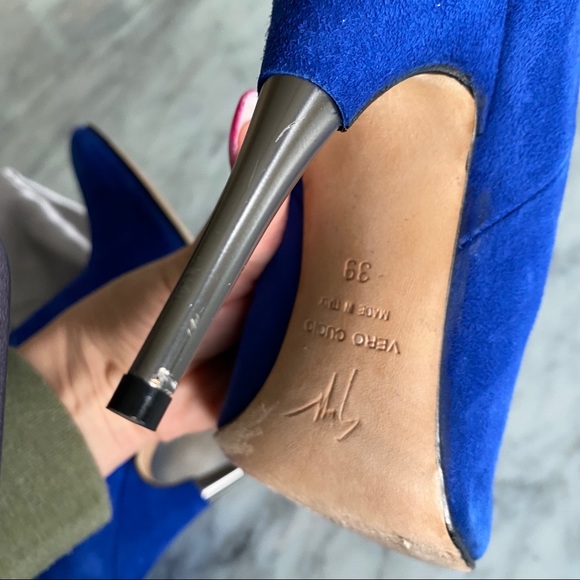 Giuseppe Zanotti blue suede booties - Picture 5 of 7